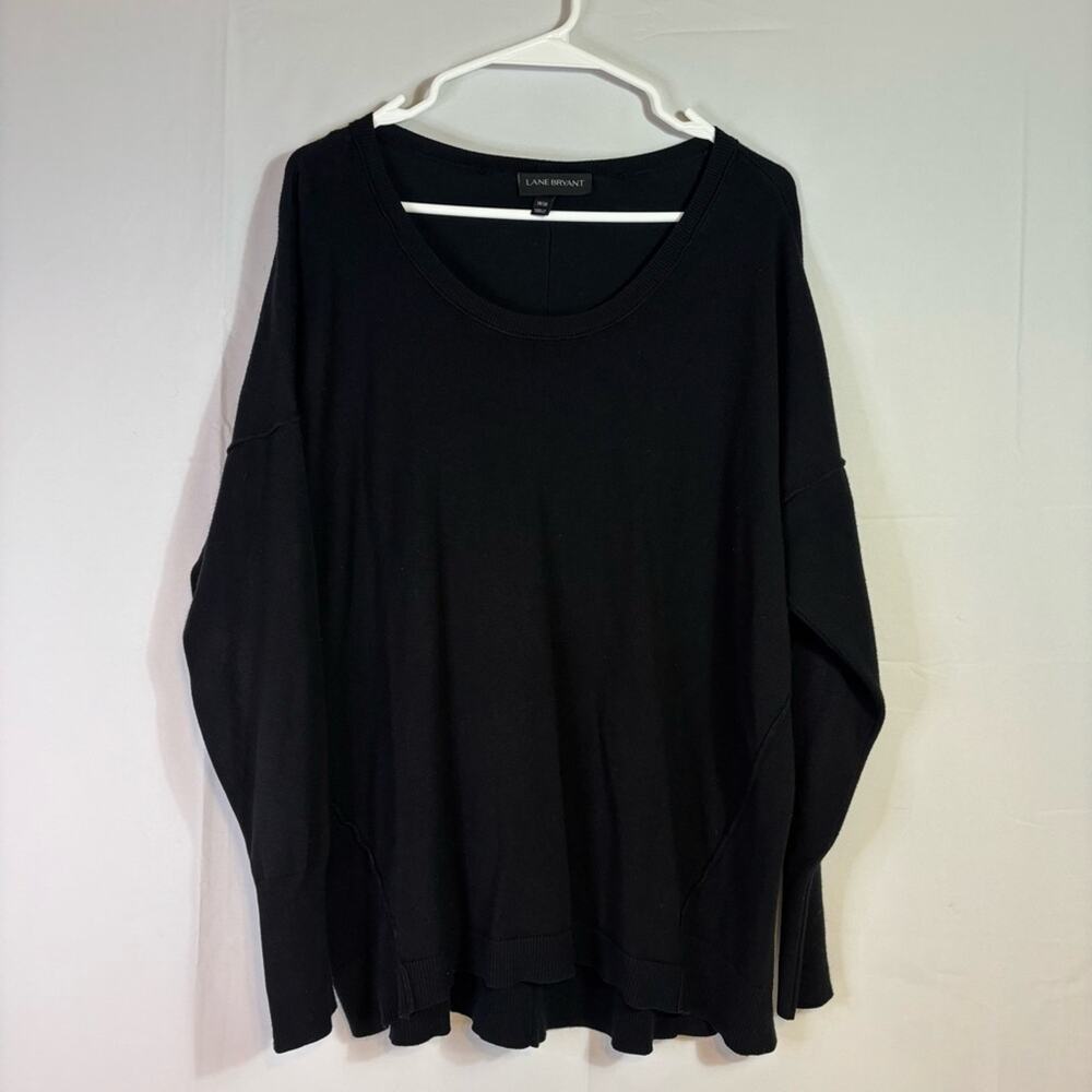 Lane Bryant Oversized Black Women's Long Sleeve Sweatshirt Size 18/20 I0173